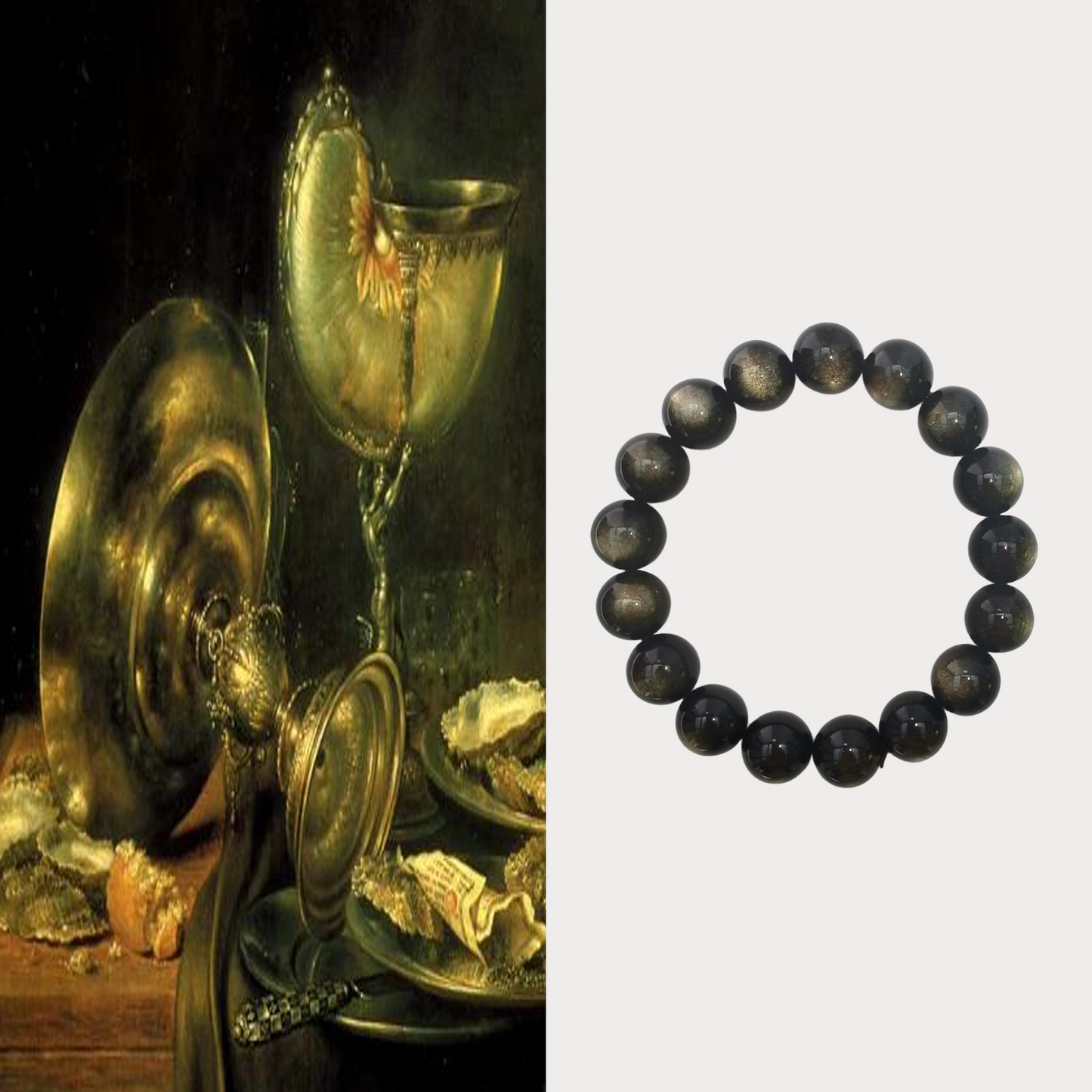 Gold Obsidian Bracelet 12mm