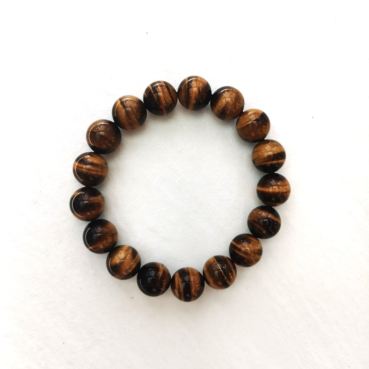 Yellow Tiger Eye Stone Bracelet 12mm