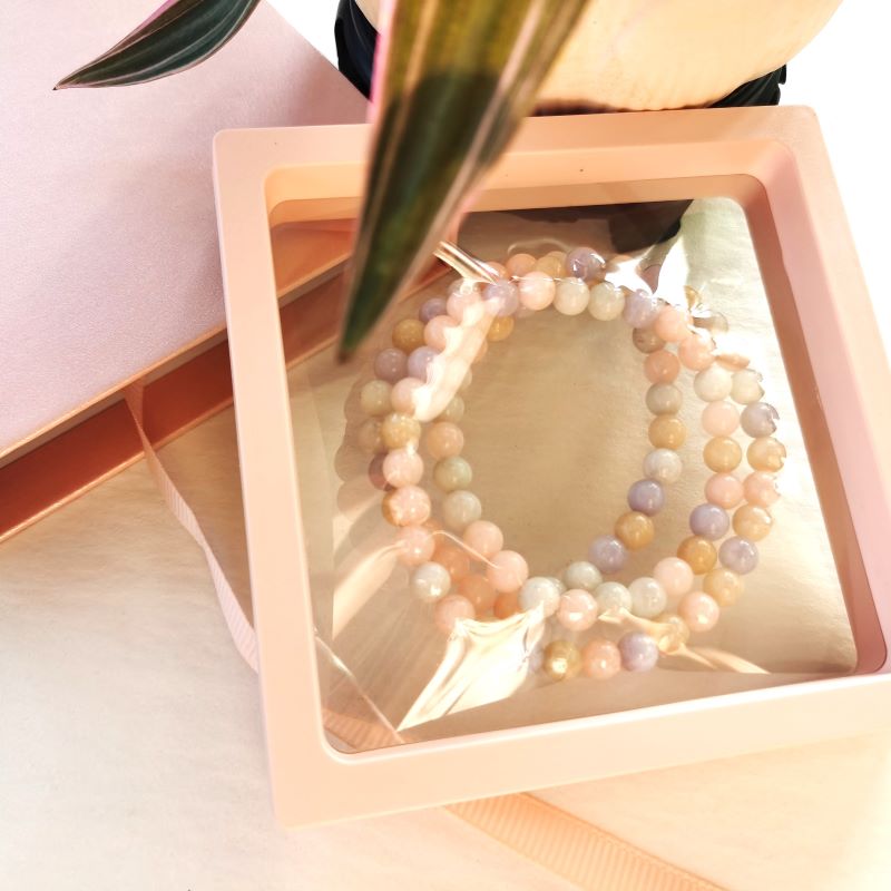 Chalcedony Necklace/Bracelet 4mm Pink