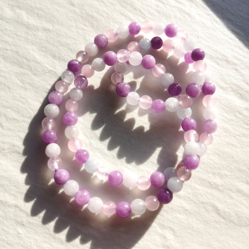 Chalcedony Necklace/Bracelet 4mm Purple