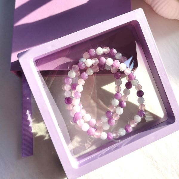 Chalcedony Necklace/Bracelet 4mm Purple