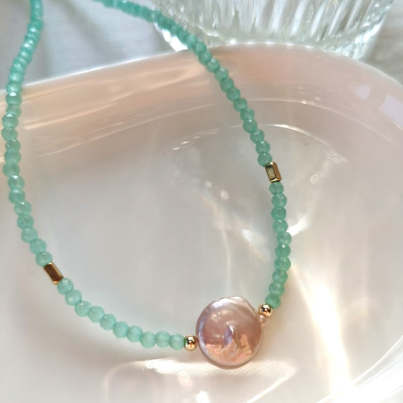 Pearl Necklace Green