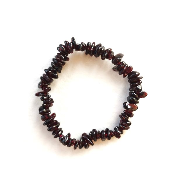 Natural Garnet Bracelet Row Stone Shape 2mm