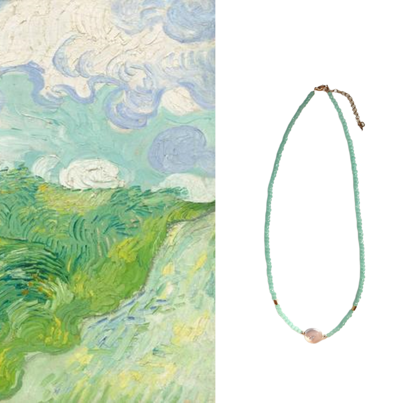 Pearl Necklace Green