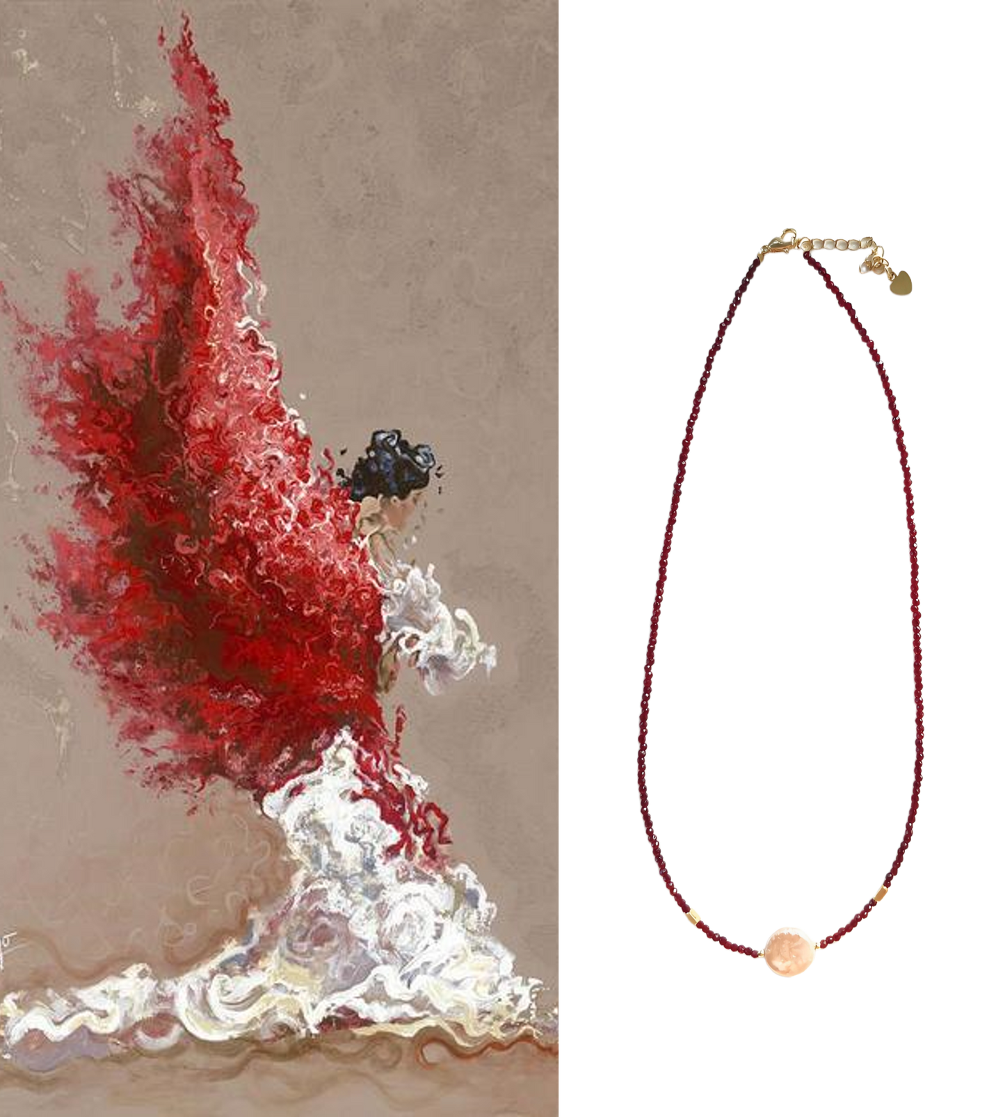 Pearl Necklace Red