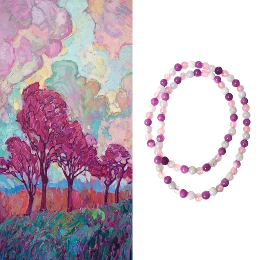 Chalcedony Necklace/Bracelet 4mm Purple