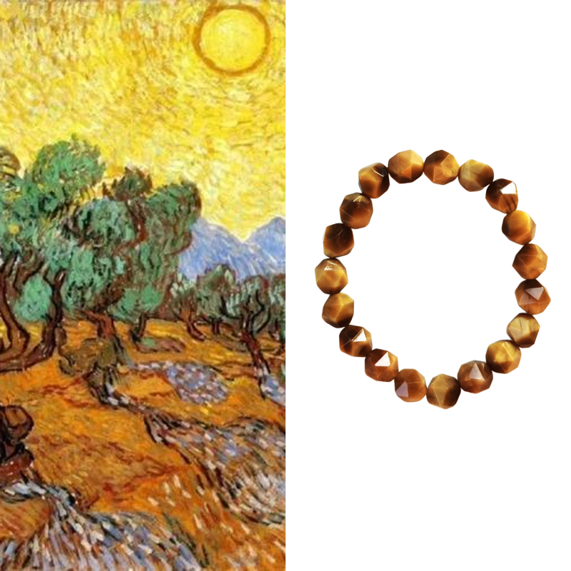 Yellow Tiger Eye Stone Bracelet 10mm