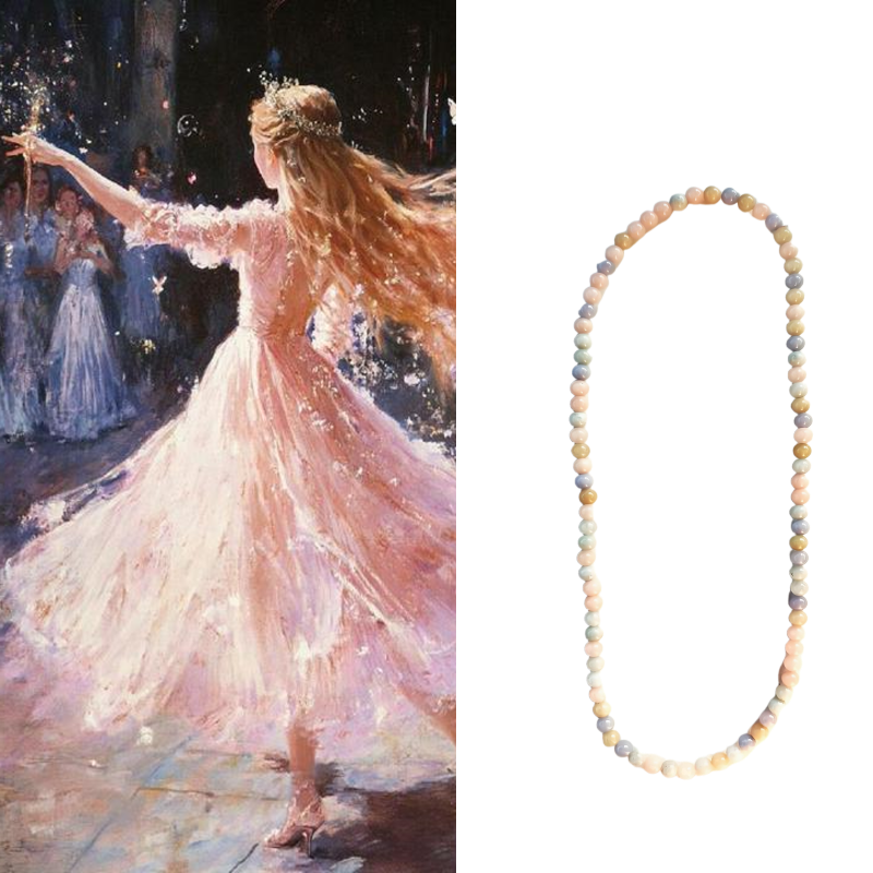 Chalcedony Necklace/Bracelet 4mm Pink