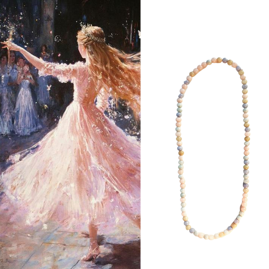 Chalcedony Necklace/Bracelet 4mm Pink