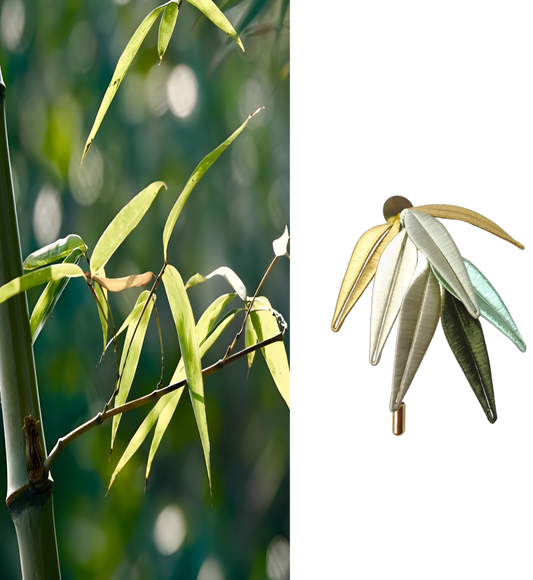 Chanhua Bamboo Brooch - Light Green