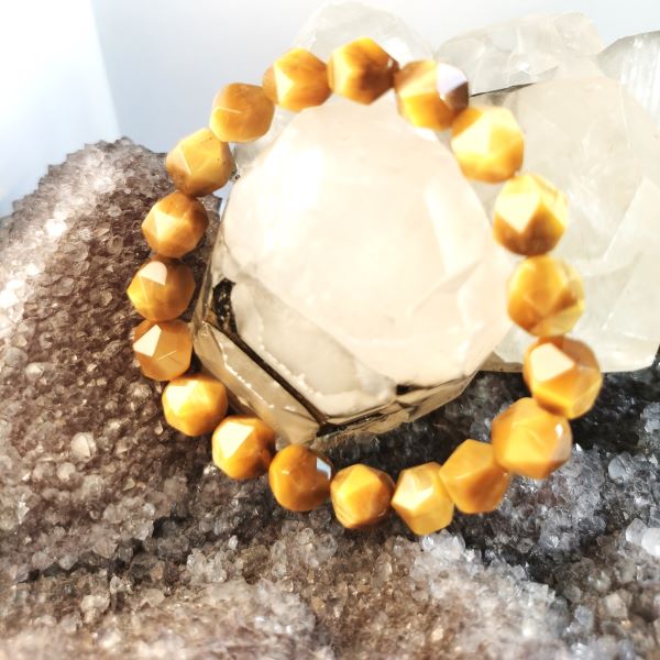 Yellow Tiger Eye Stone Bracelet 10mm