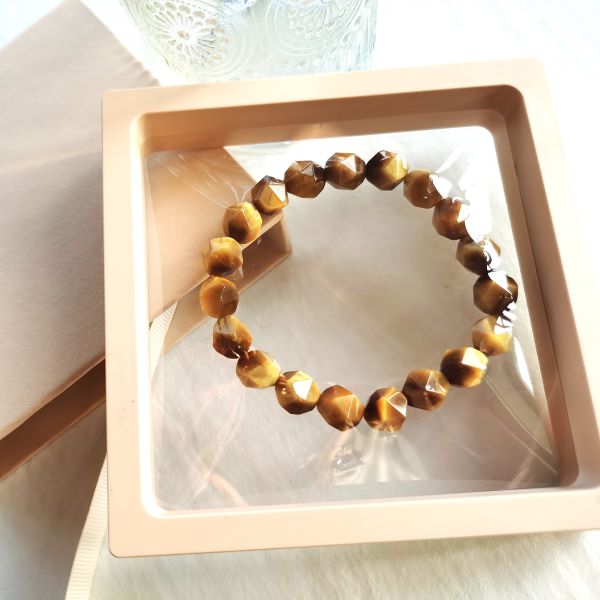 Yellow Tiger Eye Stone Bracelet 10mm