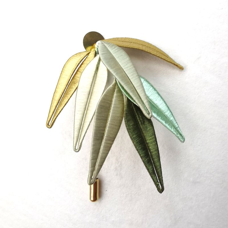 Chanhua Bamboo Brooch - Light Green